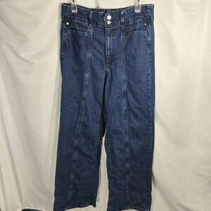 Universal Thread High Rise Wide Leg 70s Style 2 Button Zip Fly Jeans Size 12R